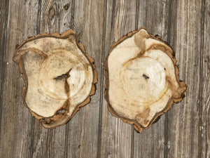 Two Aspen Burl Slices, Approximately 12 Inches Long by 9.5-10.5 Inches Wide and 3/4 Inches Thick