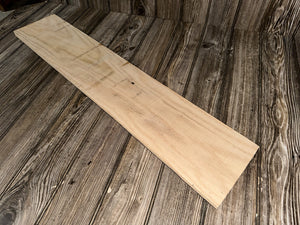 Red Oak Slab, Wood, Approximately 34 Inches Long by 7 Inches Wide by 1 Inch High