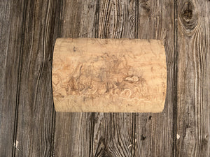Wood Slab with Natural Squiggles, Approximately 10.5 Inches Long by 7.5 Inches Wide and 1.25 Inches Tall