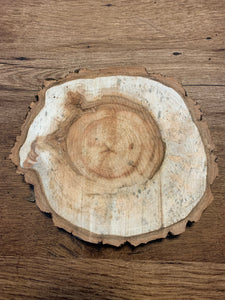 One Large Aspen Slice, Approximately 9 Inches Long by 8 Inches Wide and 1 Inch Thick