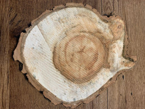 One Large Aspen Slice, Approximately 10 Inches Long by 8 Inches Wide and 1 Inch Thick