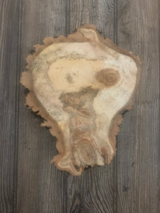 Aspen Burl Slice, Approximately 11 Inches Long by 9 Inches Wide and 2 Inches Thick