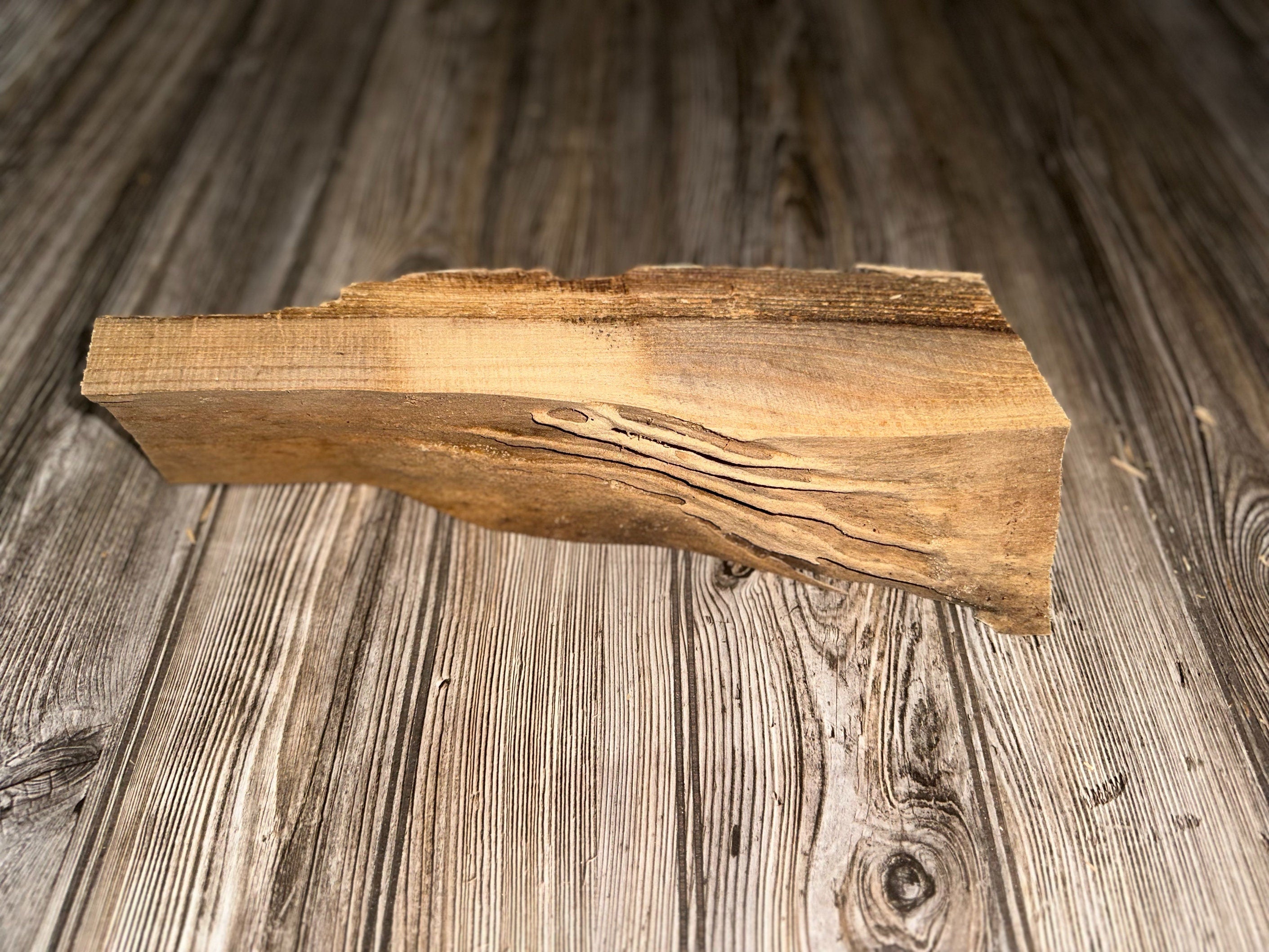 Tamarack Slab, Wood Slab, Approximately 14 Inches Long by 5.5 Inches Wide by 3 Inches Thick
