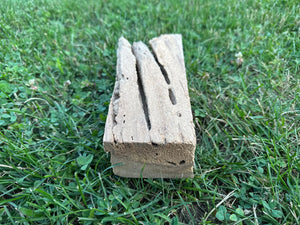 Cherry Wood Block with Natural Cuts, About 8 Inches Long x 4 Inches Wide x 2 Inches Thick