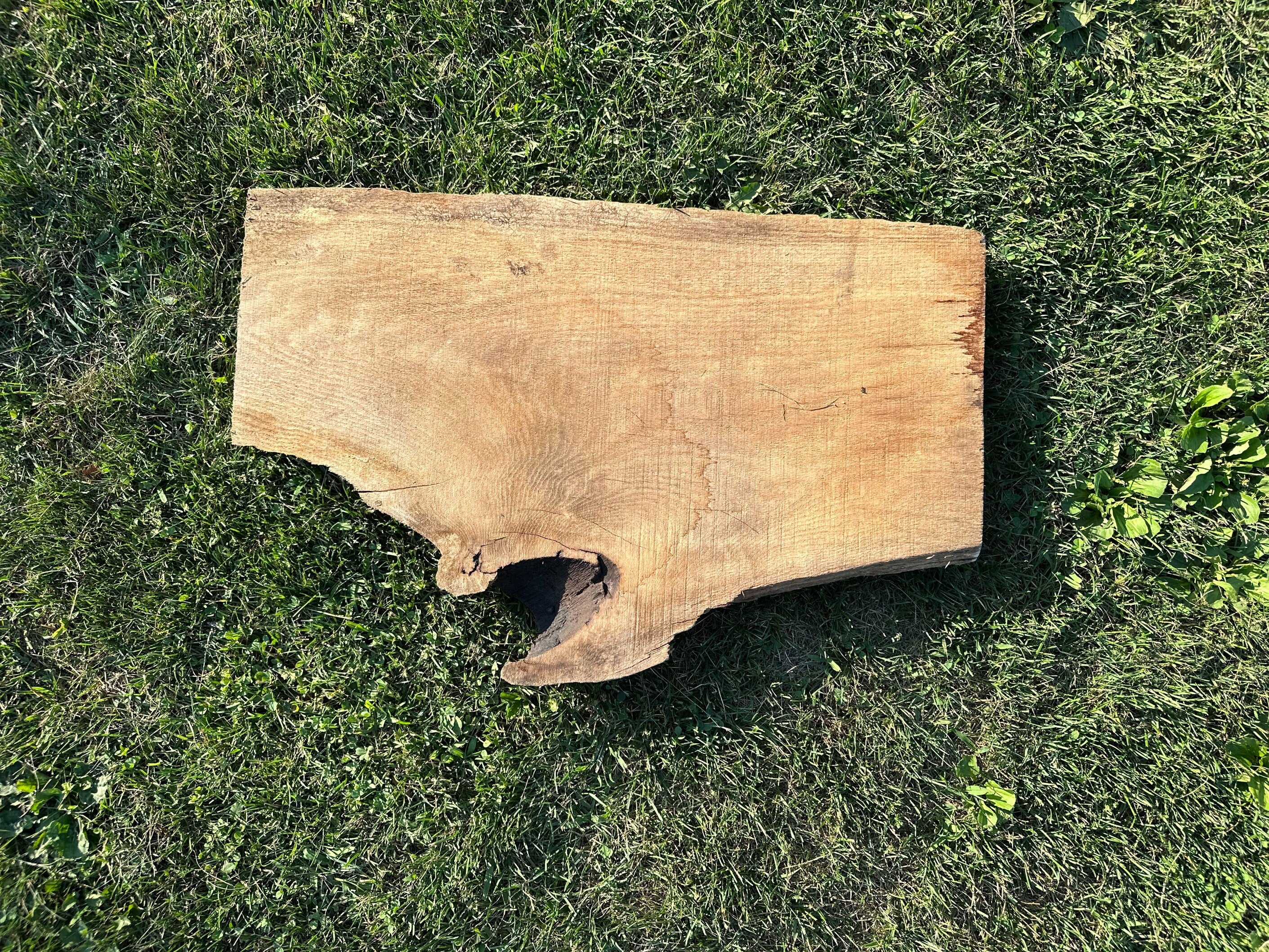 Wood Slab, Wooden Plank, Approximately 28 Inches Long by 18 Inches Wide and 1.5 Inches Tall