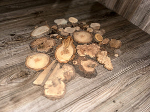 Burl Slices (Seconds), Random Assorted, Approximately One Pound, Sizes Vary