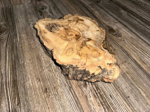 Hickory Burl Slice, Approximately 12 Inches Long by 8 Inches Wide and 2 Inch Thick