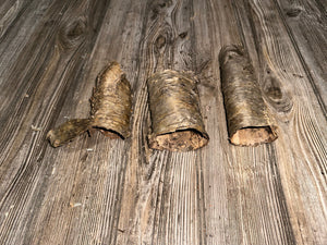 Yellow Birch Bark Tubes, 3 Golden Brown Tubes, Approx 4-6 Inches Long by 2-3 Inches Wide