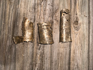 Yellow Birch Bark Tubes, 3 Golden Brown Tubes, Approx 4-6 Inches Long by 2-3 Inches Wide