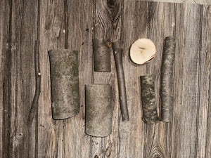 Maple Logs, Maple Wood Ends and Pieces, 12 Count, Approximately 3-11 Inches Long and About 1-4 Inches Diameter