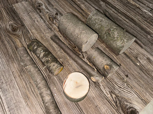 Maple Logs, Maple Wood Ends and Pieces, 12 Count, Approximately 3-11 Inches Long and About 1-4 Inches Diameter