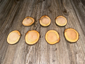 Two Cherry Slices, Cherry Wood Slices Approximately 3.5-4 Inches Long by 3 Inches Wide and 1/2 Inch Thick