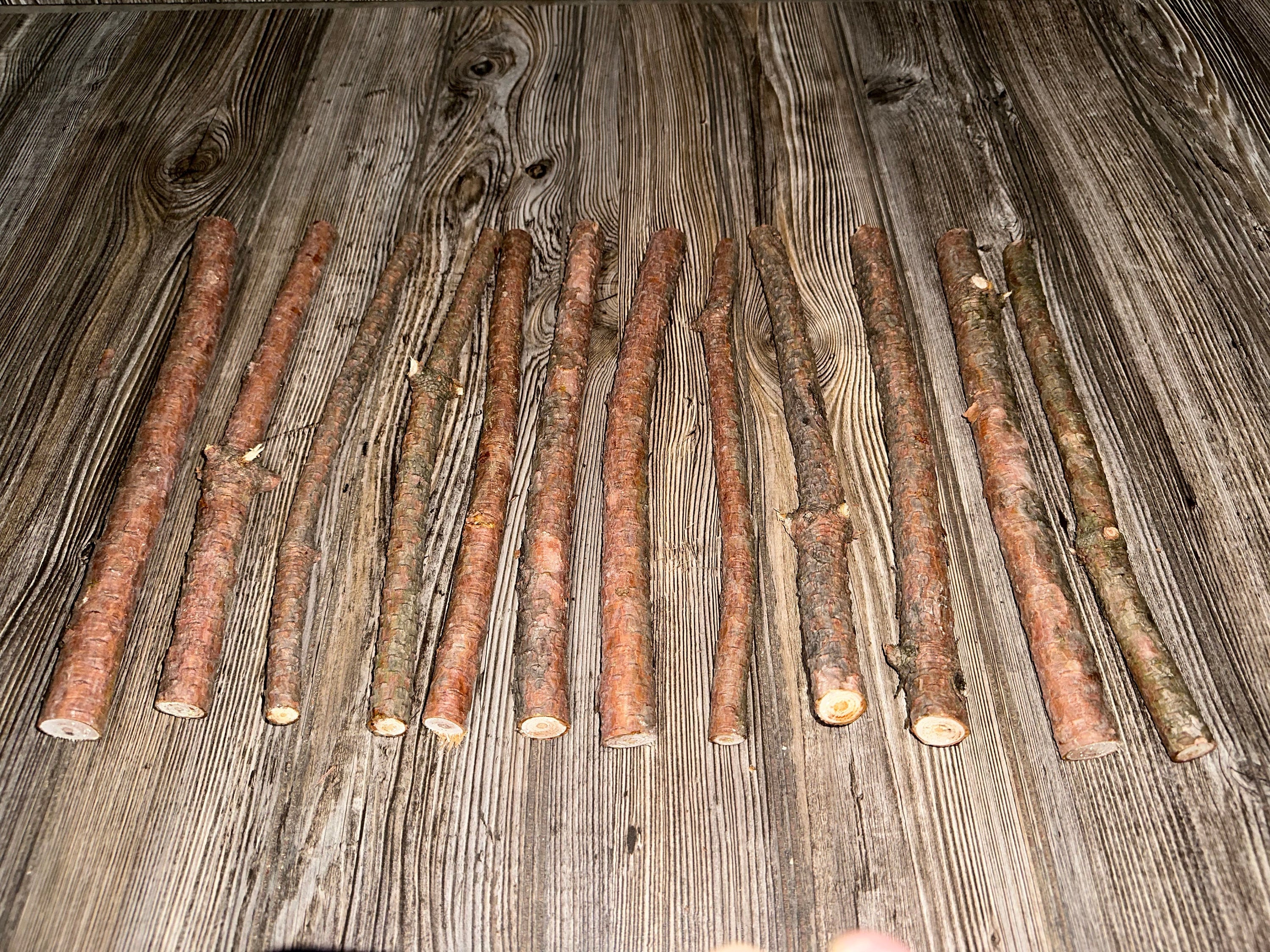 Red Pine Branches, Red Pine Sticks, 12 Count, About 12 Inches Long by 1/2-1 Inch Thick