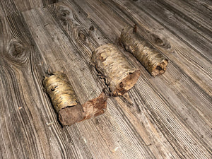 Yellow Birch Bark Tubes, 3 Golden Brown Tubes, Approx 4-6 Inches Long by 2-3 Inches Wide