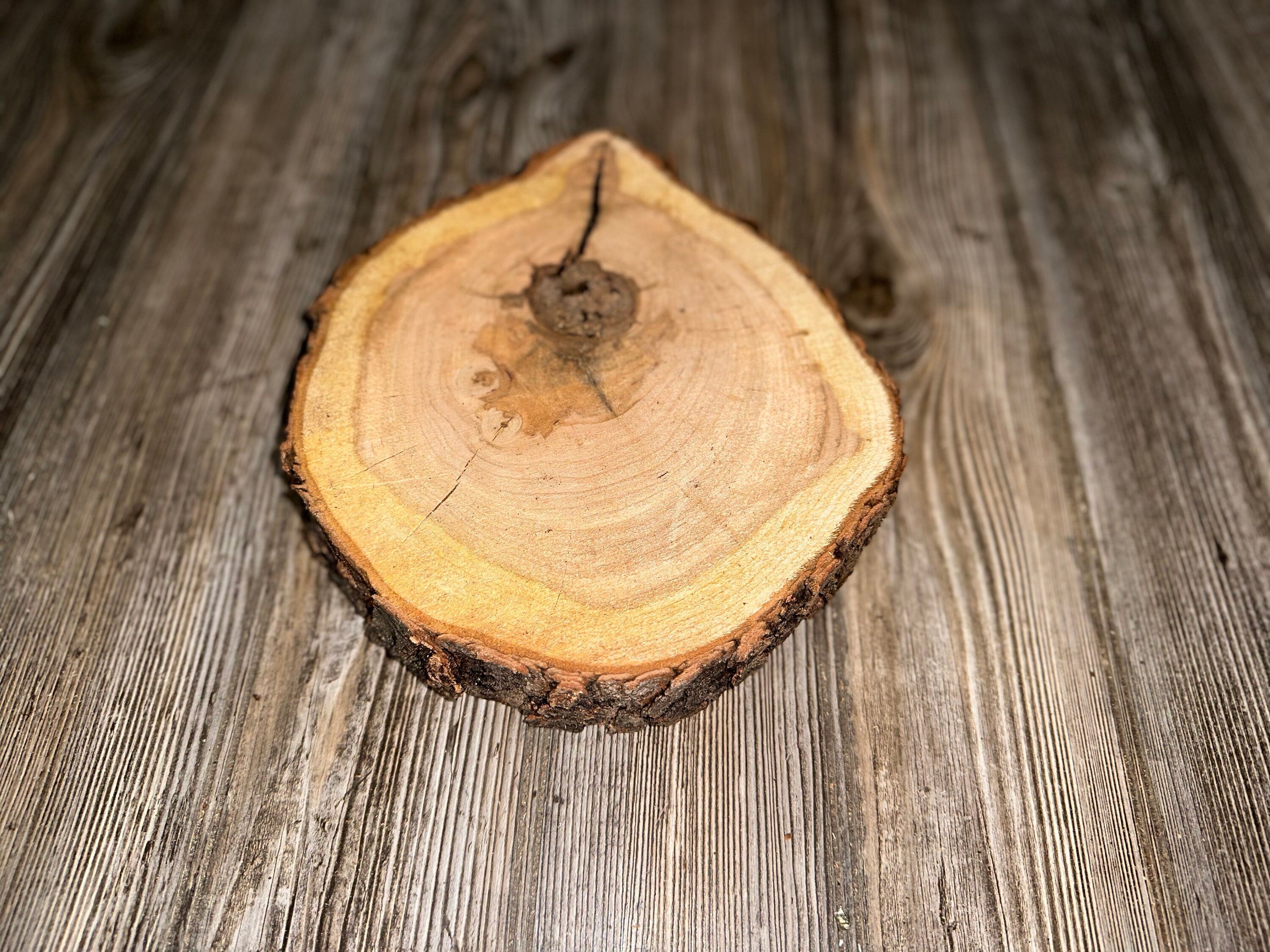 Single Cherry Burl Slice, Approximately 10.5 Inches Long by 9 Inches Wide and 1 Inch Thick