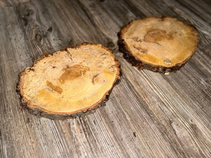 Two Cherry Burl Slices, Approximately 10.5 Inches Long by 8.5 Inches Wide and 1 Inch Thick