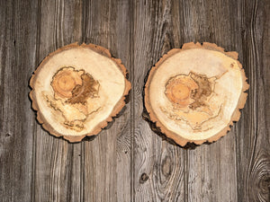 Two Aspen Burl Slices, Approximately 7.5-8 Inches Long by 6.5-7 Inches Wide and 2 Inches Thick