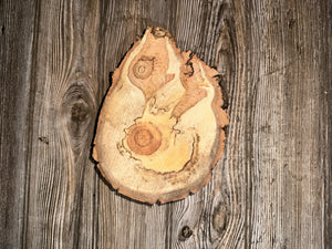 Aspen Burl Slice, Approximately 8.5 Inches Long by 6 Inches Wide and 2 Inches Thick