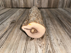 Unique Ironwood Log With Dark Center, Hophornbeam, Approximately 14.5 Inches Long by 4 Inches Wide and 3 Inches Thick