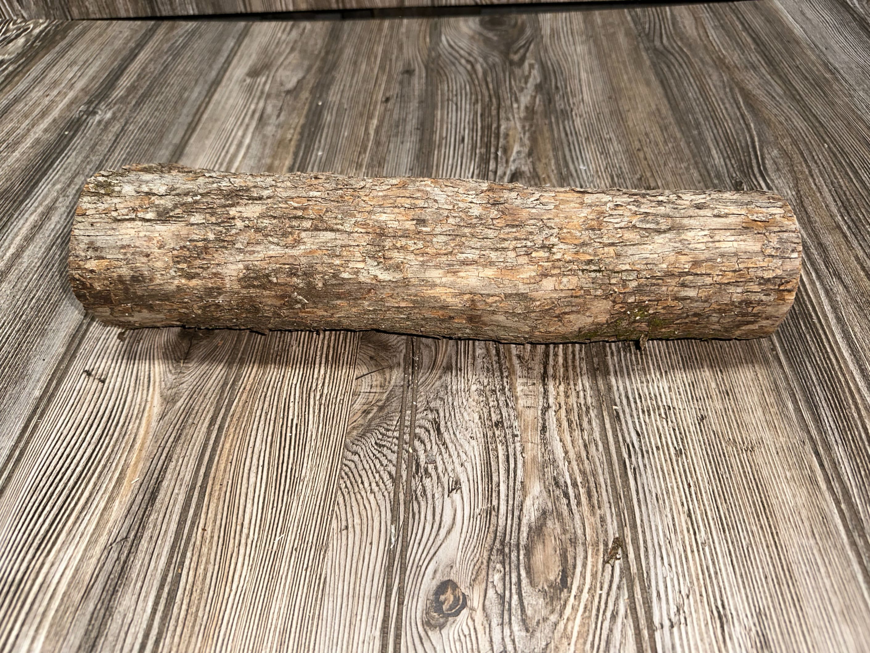 Unique Ironwood Log With Dark Center, Hophornbeam, Approximately 14.5 Inches Long by 4 Inches Wide and 3 Inches Thick