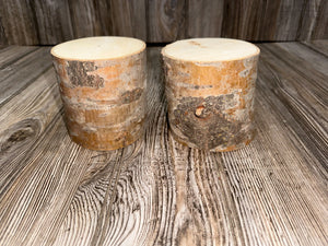 Aspen Logs, 4 Inches Long, 4 Inches Diameter, 2 Count