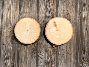 Aspen Logs, 4 Inches Long, 4 Inches Diameter, 2 Count