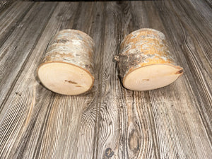 Aspen Logs, 4 Inches Long, 4 Inches Diameter, 2 Count