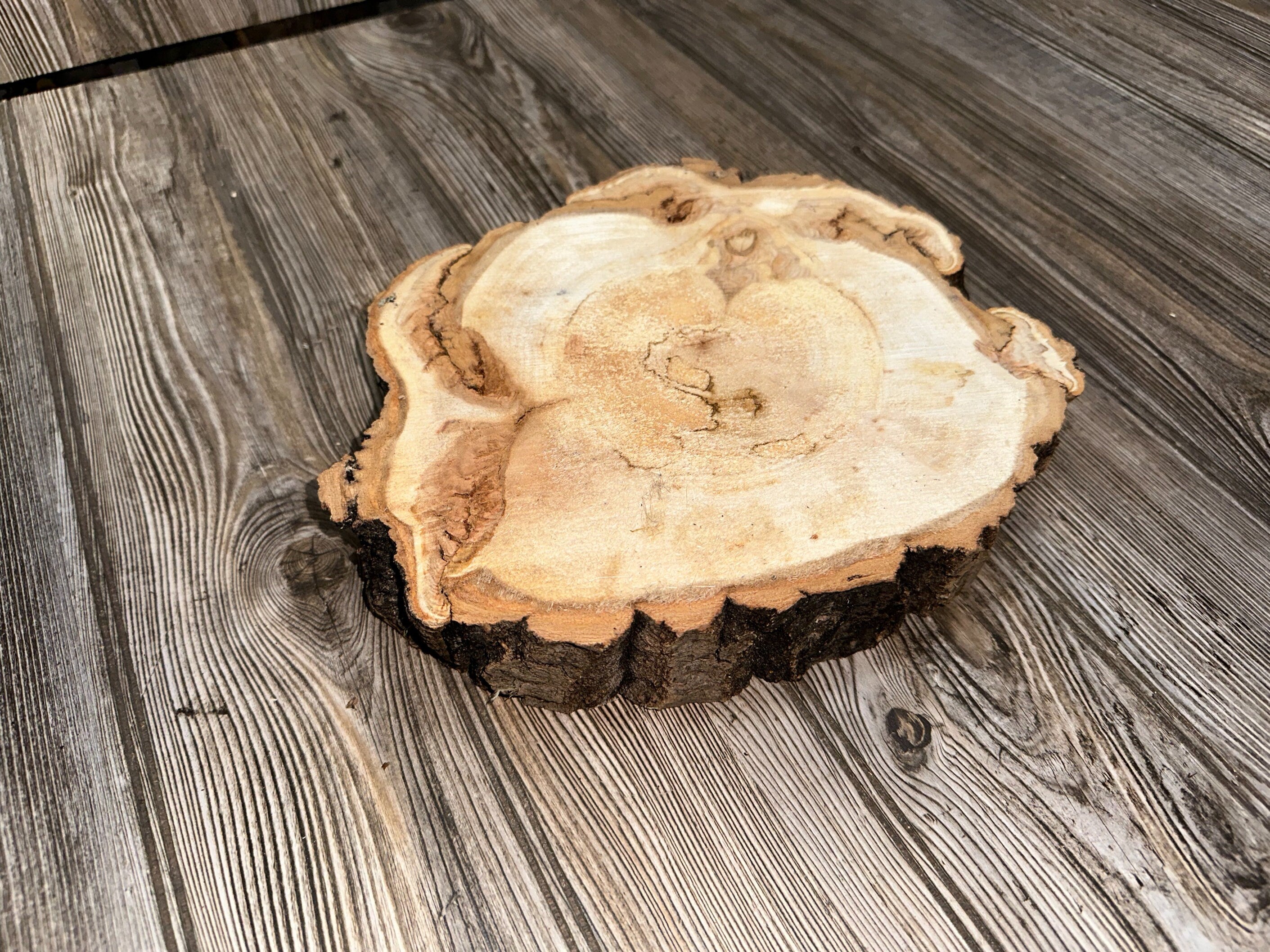 Aspen Burl Slice, Approximately 11 Inches Long by 10 Inches Wide and 2 Inches Thick