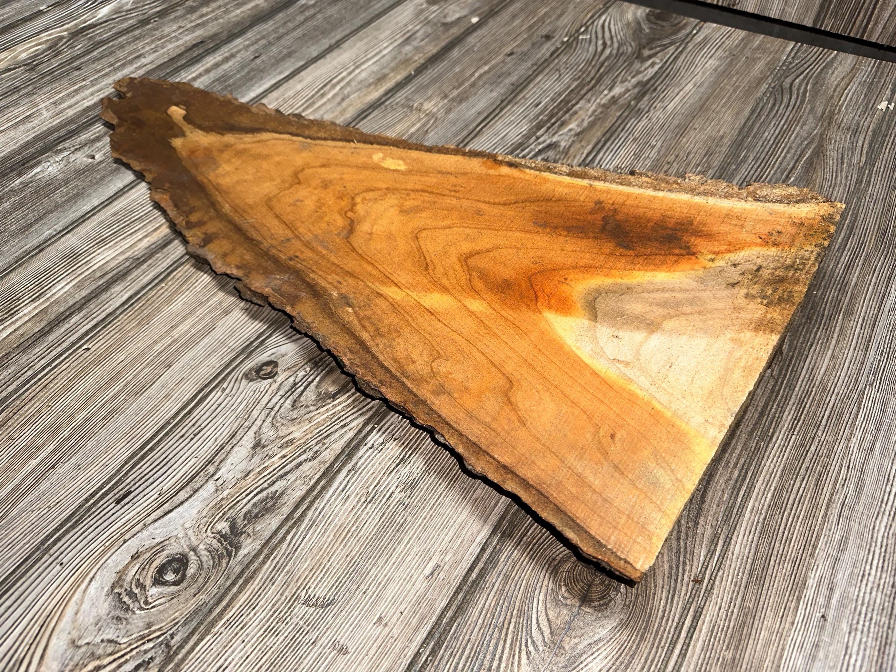 Triangular Cherry Slab, Wood Slab, Cherry Wood Slab, Triangle, Approximately 23.75 Inches Long by 11.5 Inches Wide by 2 Inches Thick
