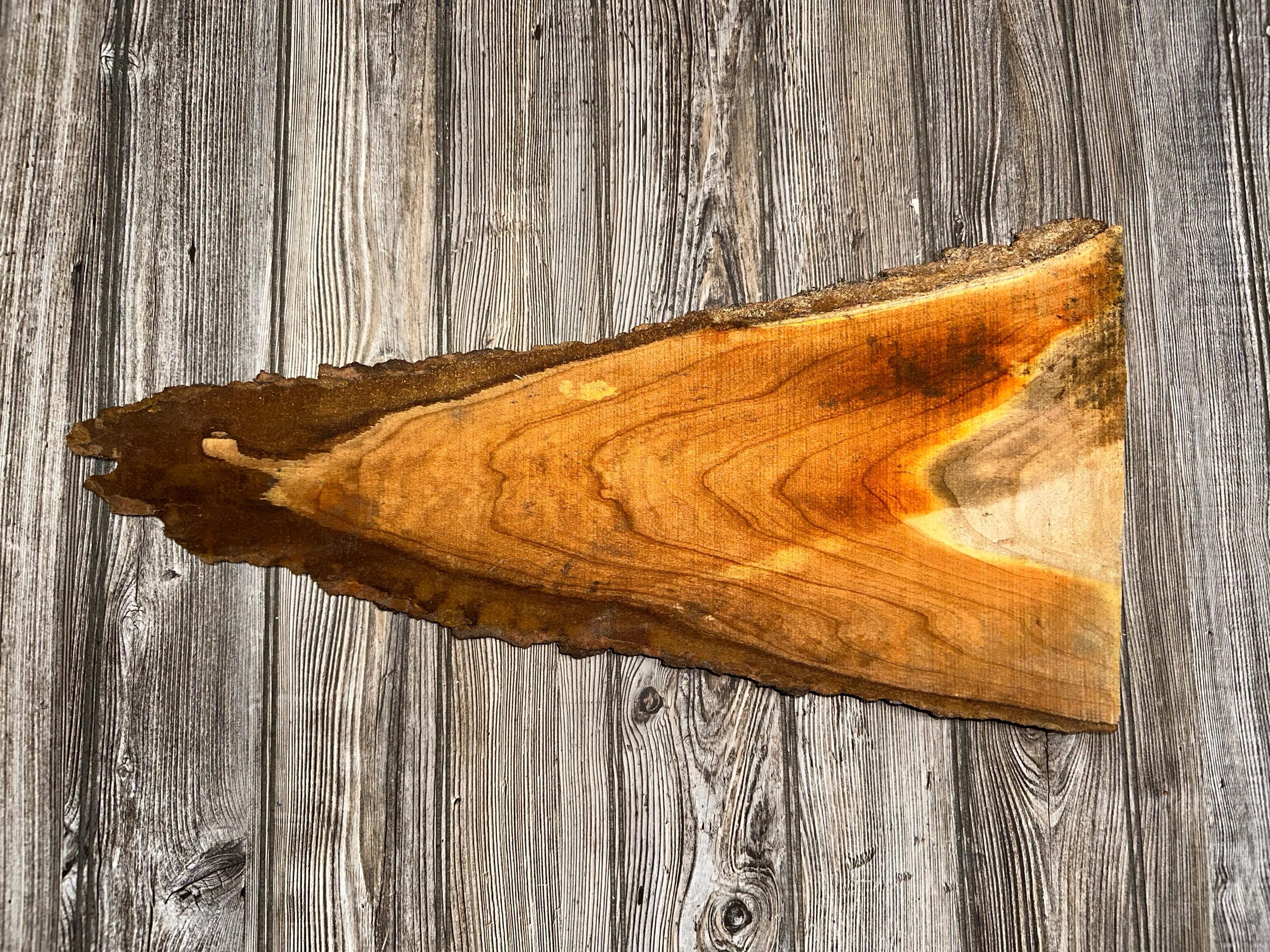 Triangular Cherry Slab, Wood Slab, Cherry Wood Slab, Triangle, Approximately 23.75 Inches Long by 11.5 Inches Wide by 2 Inches Thick