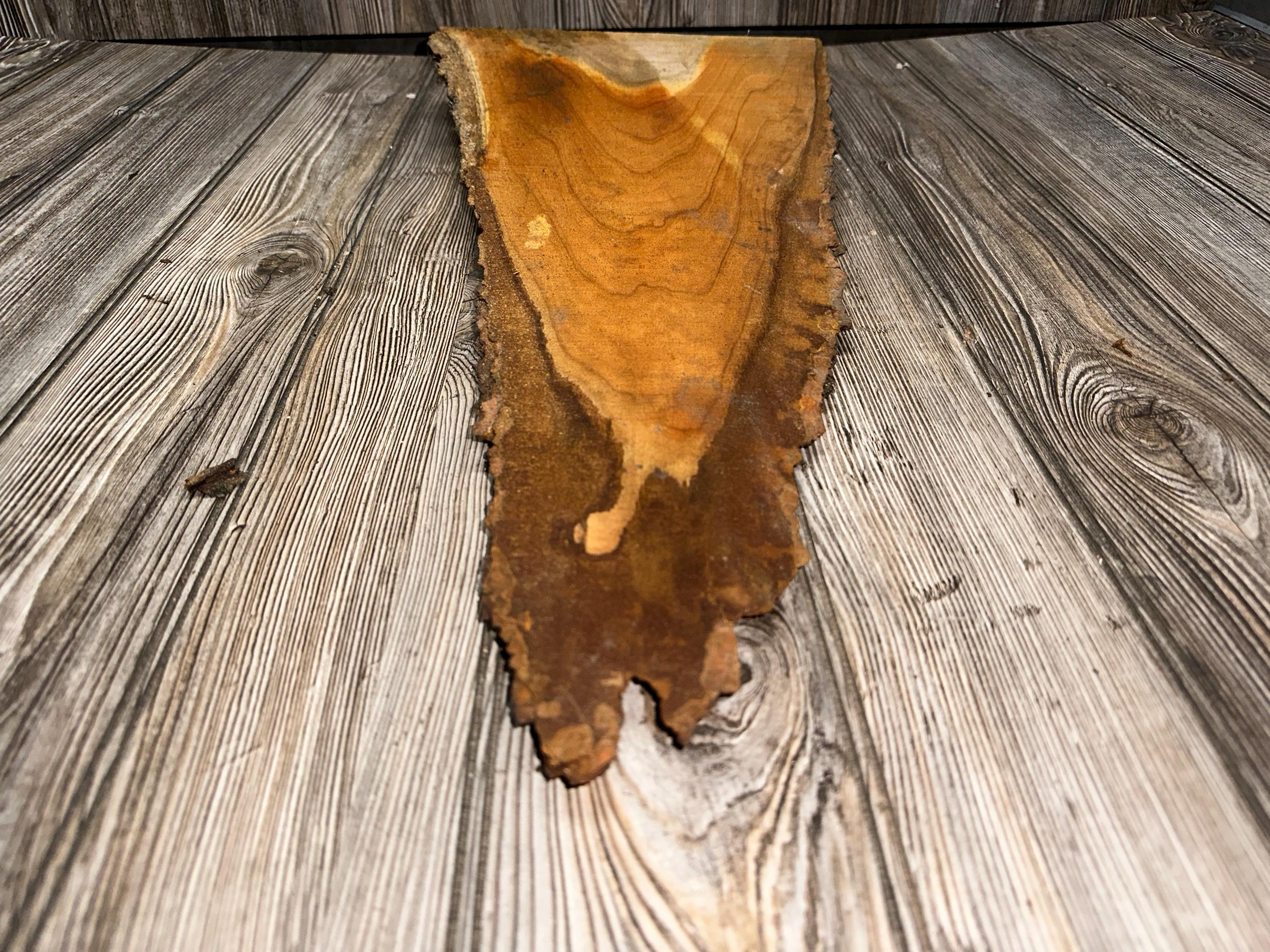 Triangular Cherry Slab, Wood Slab, Cherry Wood Slab, Triangle, Approximately 23.75 Inches Long by 11.5 Inches Wide by 2 Inches Thick